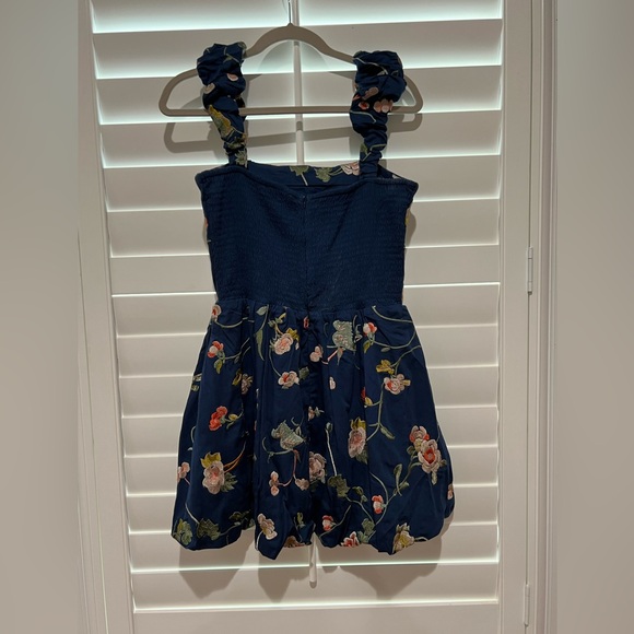 Sea Julian Puff-Strap Embroidered Minidress in Navy. Size Medium. NWT - Picture 3 of 4